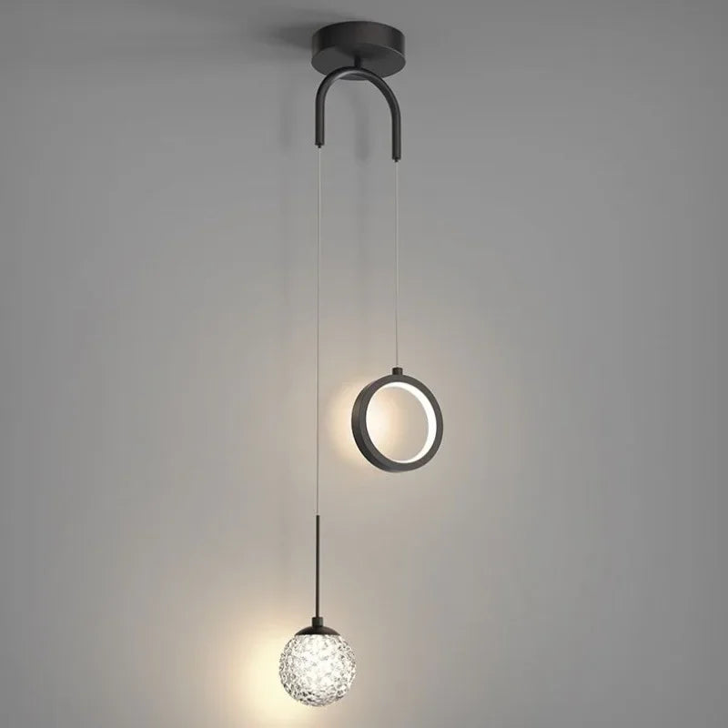 Afralia™ Gold Ring LED Pendant Light for Luxury Ceiling Decor