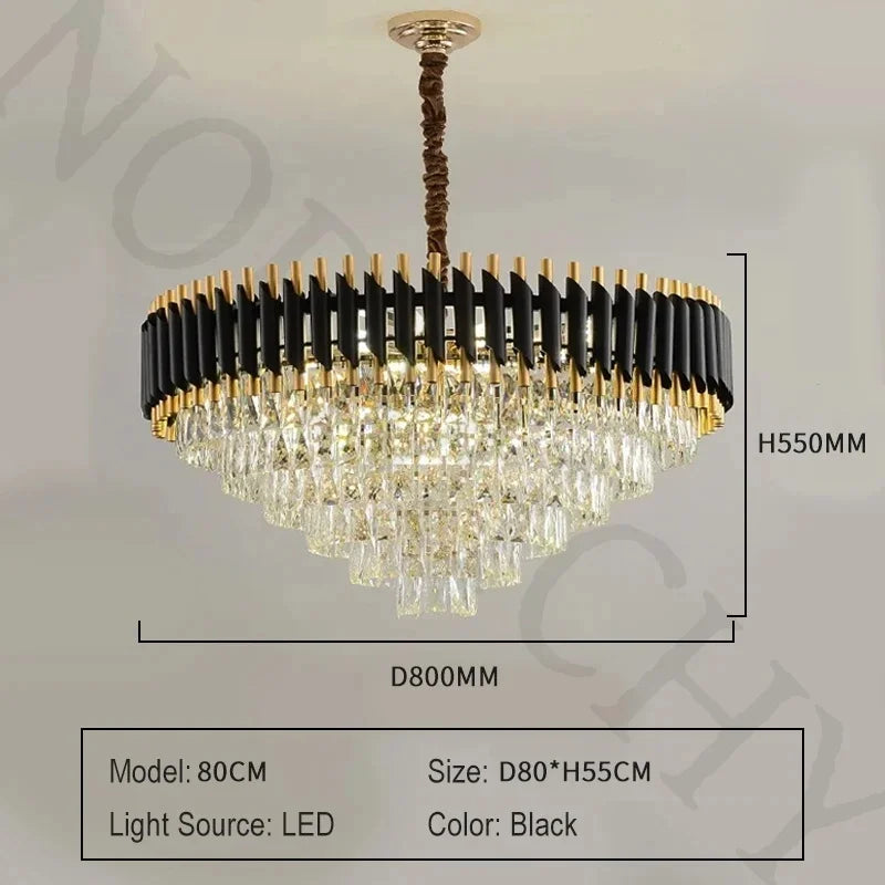 Afralia™ Modern Crystal Ceiling Chandelier LED Pendant Lamp for Home Decor Lighting