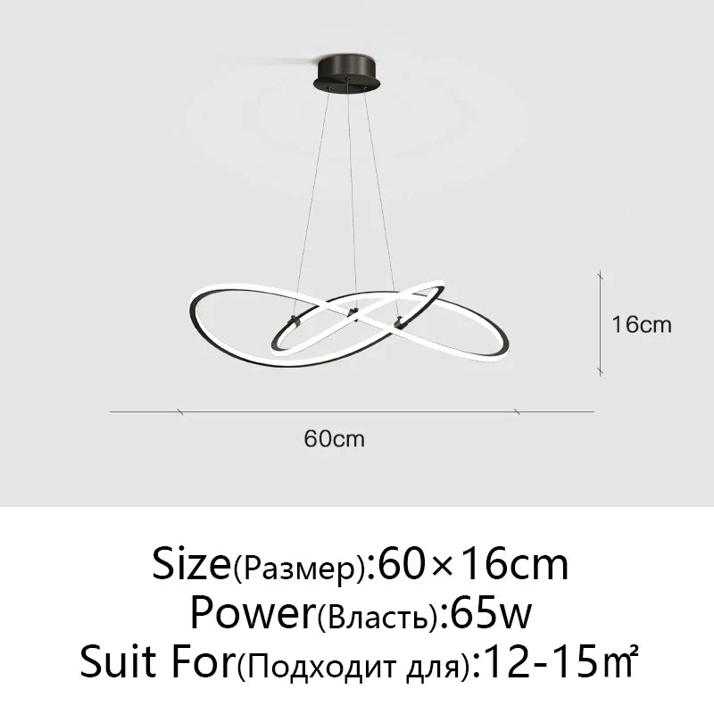 Afralia™ Modern Adjustable Ceiling Chandelier for Living Room Decor