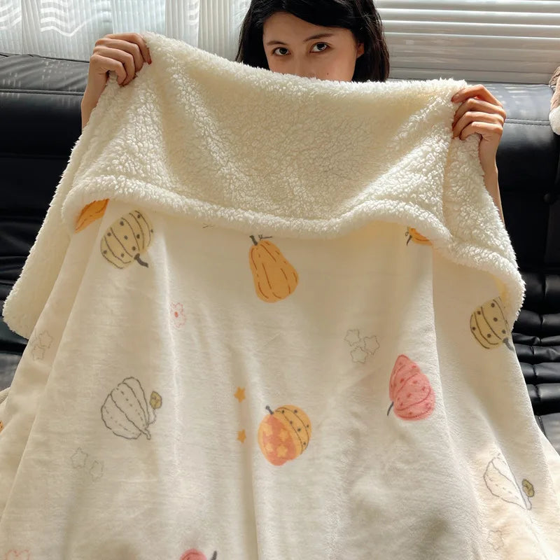 Afralia™ Cozy Fleece Blanket | Multi-Use Office & Home Shawl | Soft & Warm Blanket