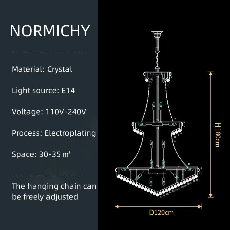 Afralia™ Gold Nordic LED Chandelier for Staircase Loft Living Room & Lobby