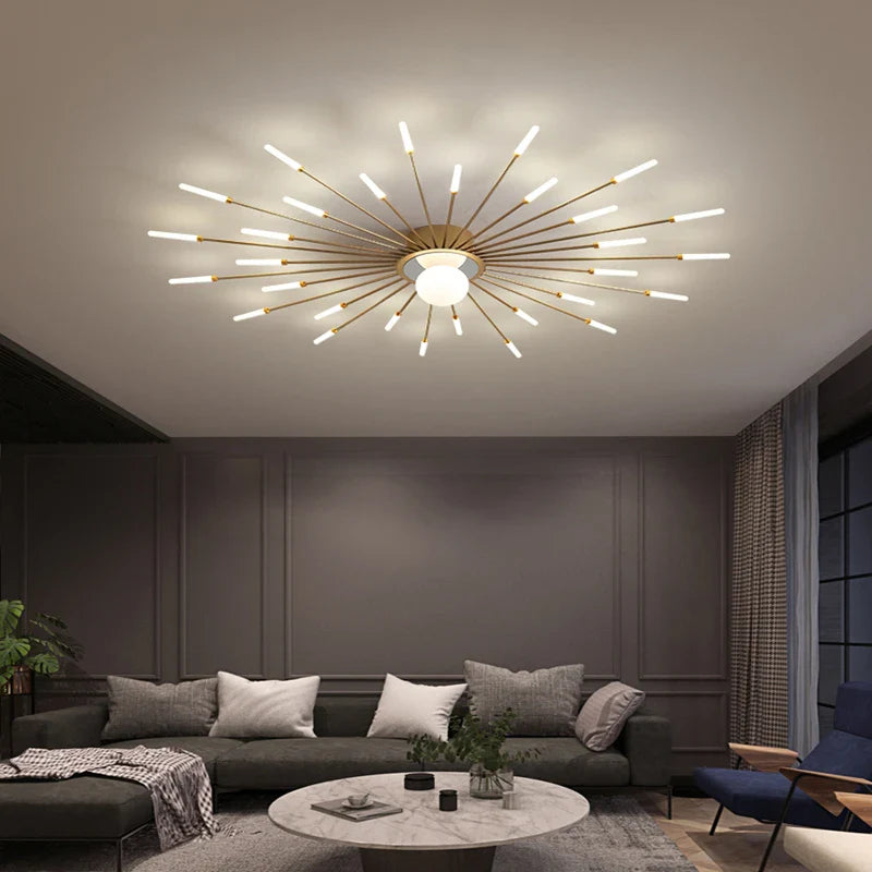 Afralia™ Firework Shape Chandeliers - Modern Home Decor Fixtures