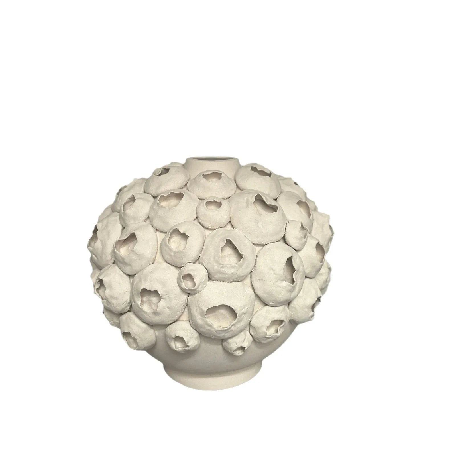 Afralia™ White Floral Ceramic Vase Room Decor Minimalistic Desk Arrangement Flowers Pots