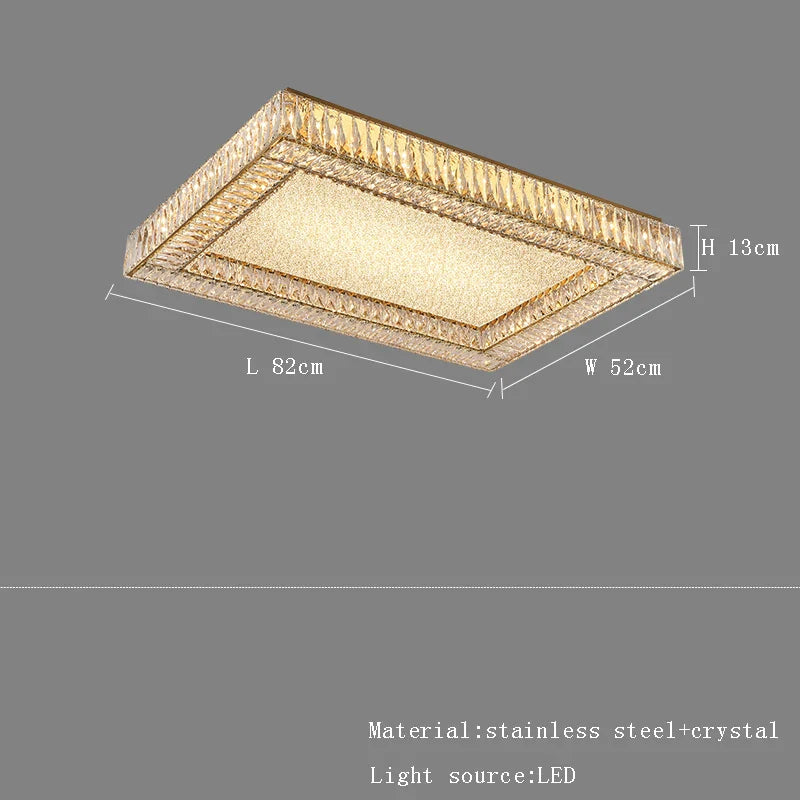 Afralia™ Luxury Crystal Ceiling Light Gold 2025