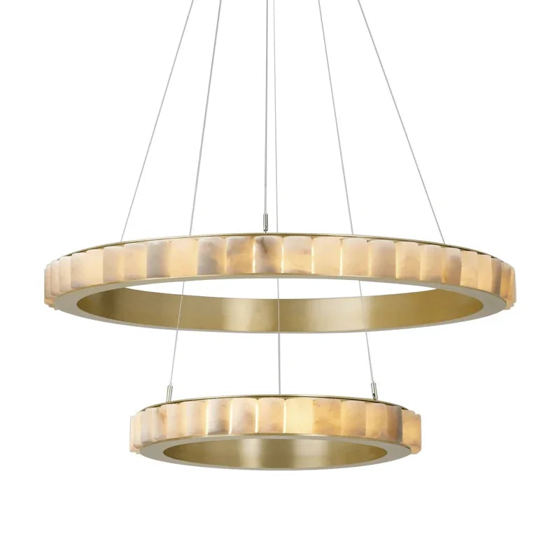 Afralia™ Postmodern Gold Marble Chandelier Light - Dimmable Nordic Pendant for Living Room