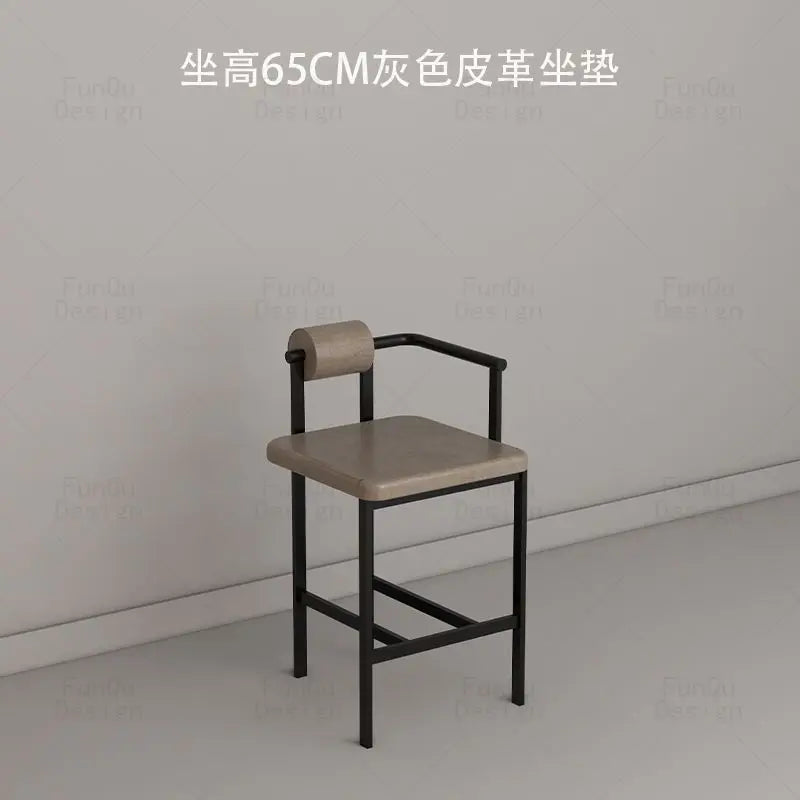 Afralia™ Industrial Style Bar Chair: High Stool for Home & Front Desk, Nordic Design