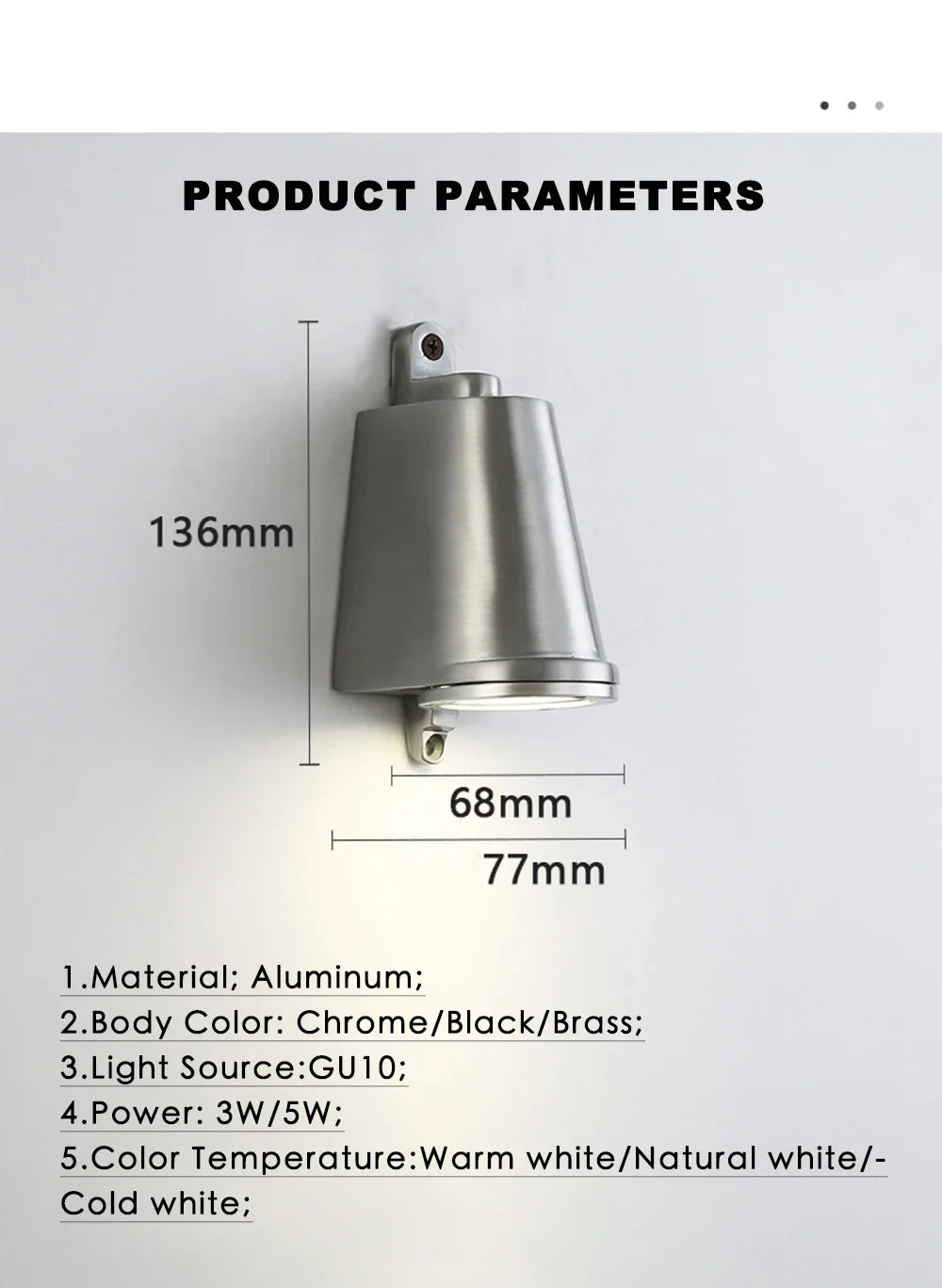 Afralia™ Outdoor LED Wall Lamp Downlight for Garden Porch Park Balcony Street Light