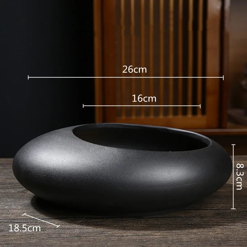 Afralia™ Chinese Style Ceramic Flowerpot Vase Bonsai Floral Decor Jianshan Tool Home Arrangement