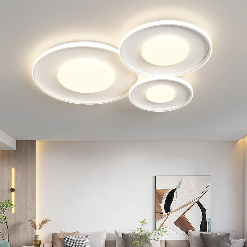 Afralia™ Round Nordic Chandelier Light - Indoor Lighting Fixture for Living Room, Dining Room, Bedroom