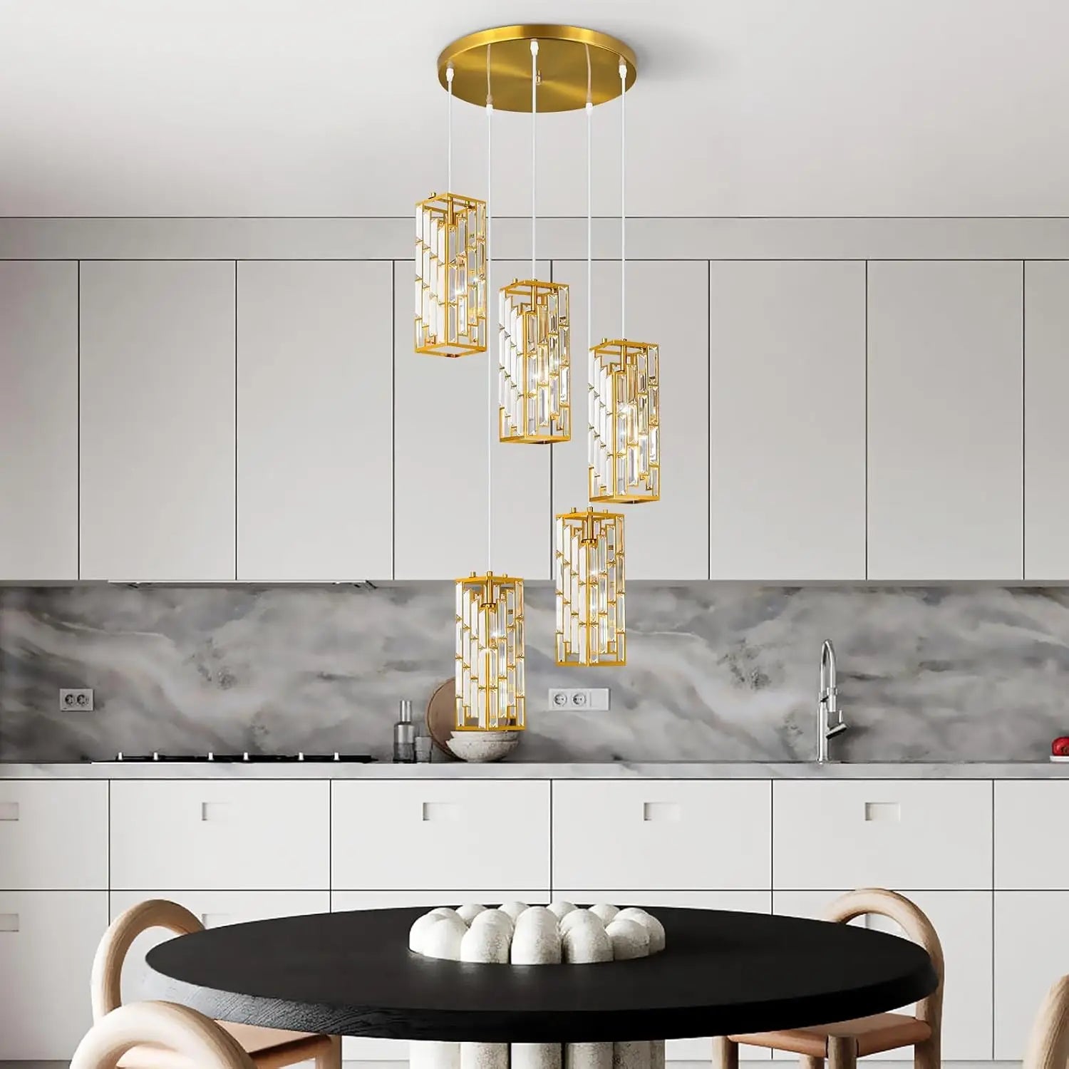 Afralia™ Gold Crystal Wall Sconce: Elegant Chandelier Lighting with LED Bulbs