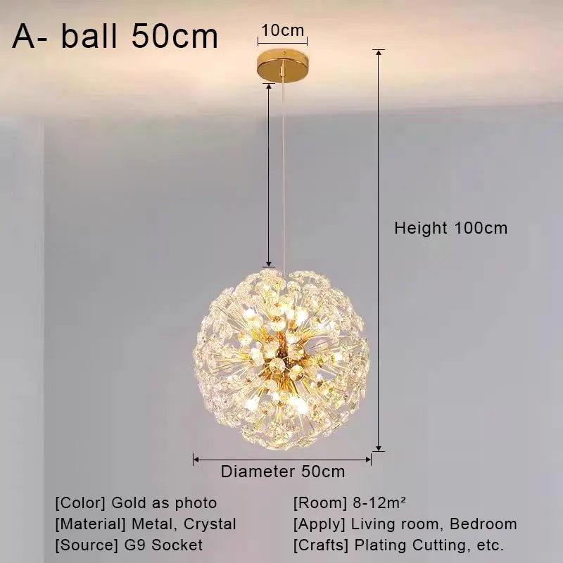 Afralia™ Crystal LED Ceiling Pendant Chandelier for Home Decoration and Lighting