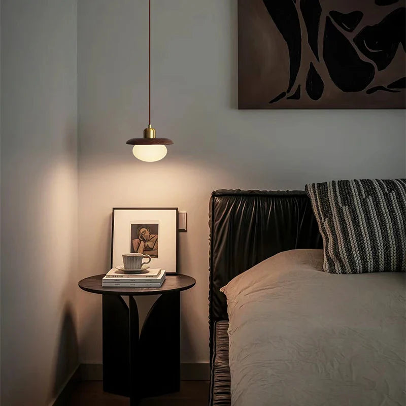 Afralia™ White Glass LED Pendant Lamp Modern Living Dining Room Decor