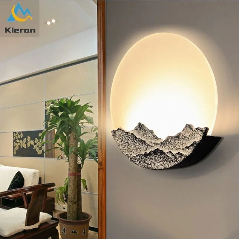 Afralia™ Modern Moon Led Wall Lamp for Bedroom, Study, Restaurant, Hotel, Living Room