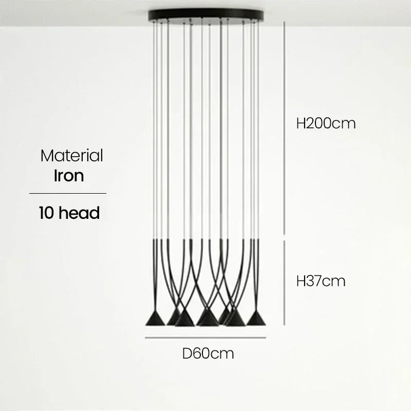 Afralia™ Modern LED Chandelier Light for Dinning/Living Room Suspension Bedeside Lighting