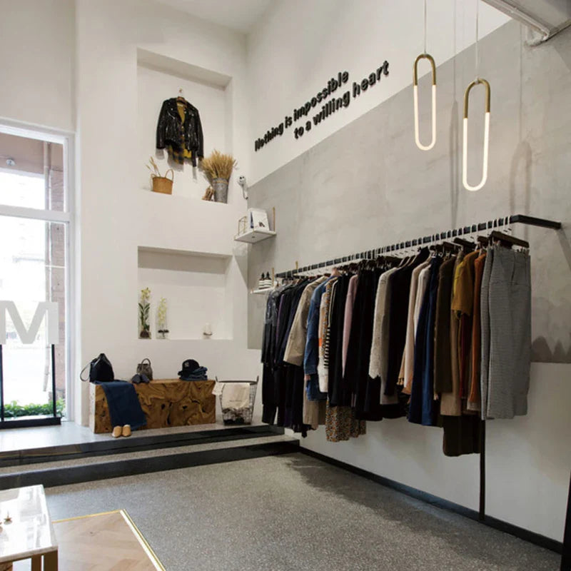 Afralia™ LED U-shaped Bar Chandelier for Dining Living Bedroom - Nordic Minimalist Style