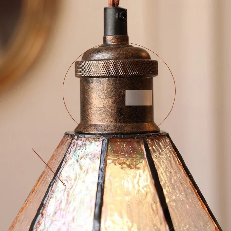 Afralia™ Tiffany Glass Butterfly Pendant Light Fixture Loft LED Luminaire