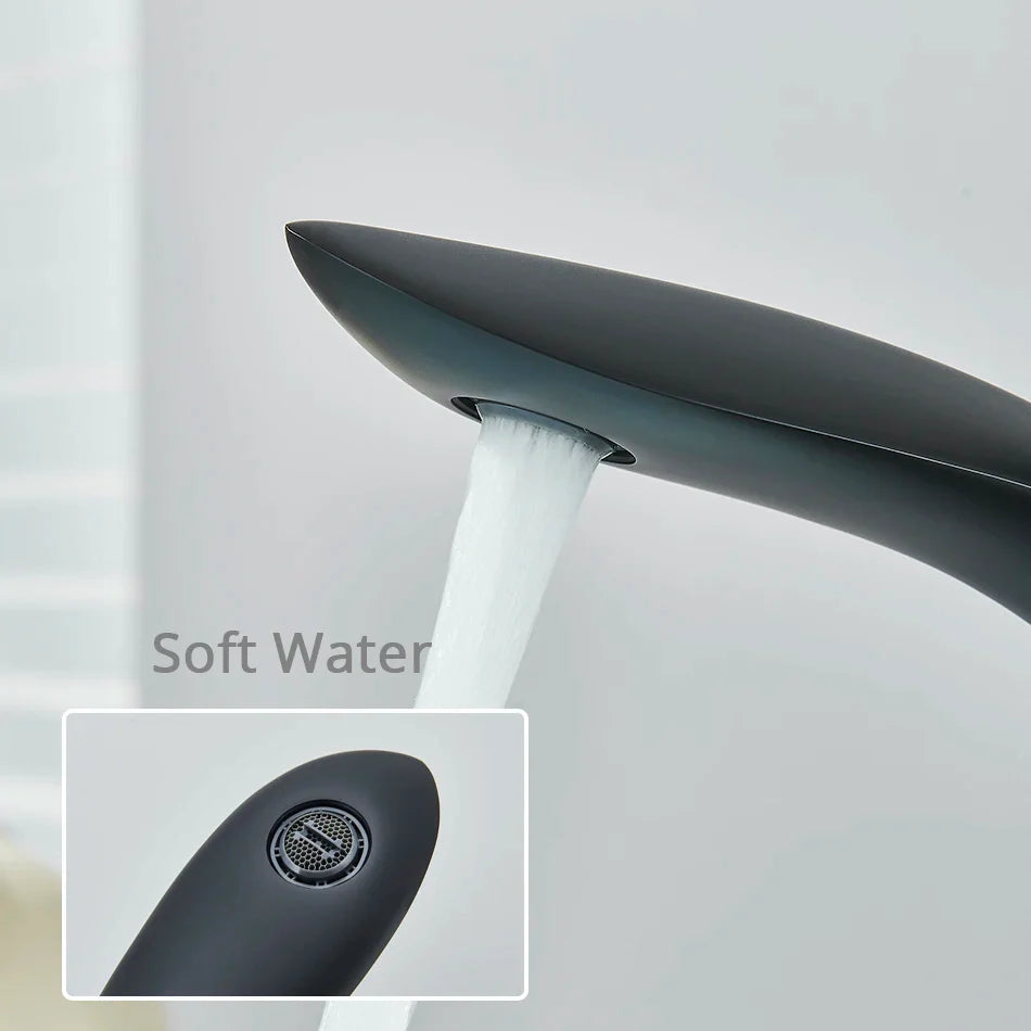 Afralia™ Rose Gold Basin Faucet: Brass Single Handle Mixer for Bathroom Sink