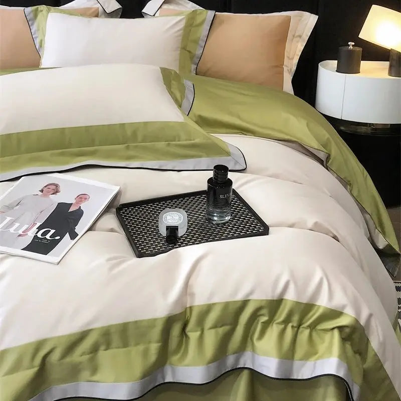 Afralia™ 1000TC Egyptian Cotton Luxury Hotel Bedding Set - Queen/King Size