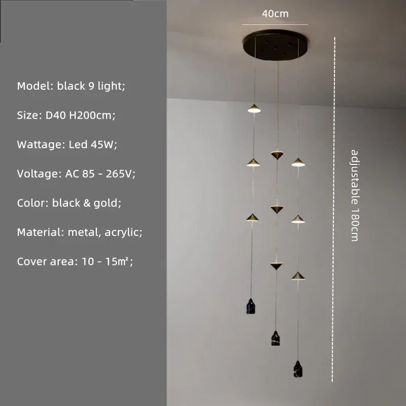 Afralia™ Nordic Marble Floor Lamp Adjustable Metal LED Light