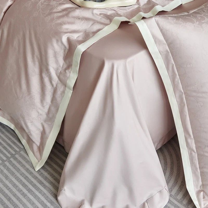 Afralia™ 1000TC Egyptian Cotton Jacquard Duvet Cover Set: Luxury Satin Silky Bedding Collection