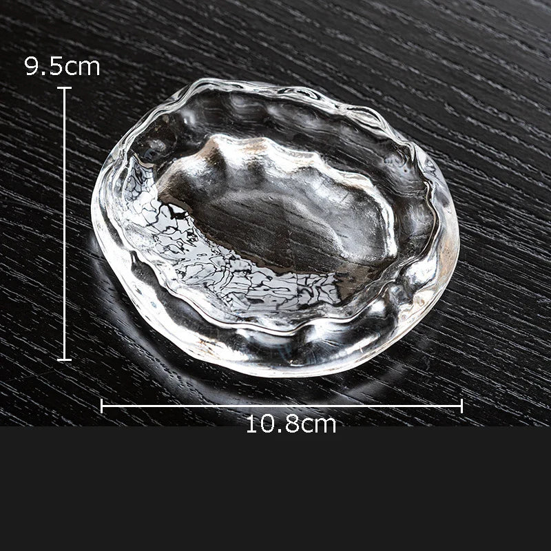 Afralia™ Pink Glass Tea Cups with Saucer Set for Afternoon Tea or Coffee