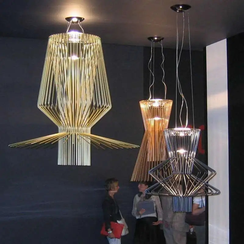 Afralia™ Cage Industrial Pendant Lights LED - Vintage Foscarini Allegro Ritmico Suspension Lamp