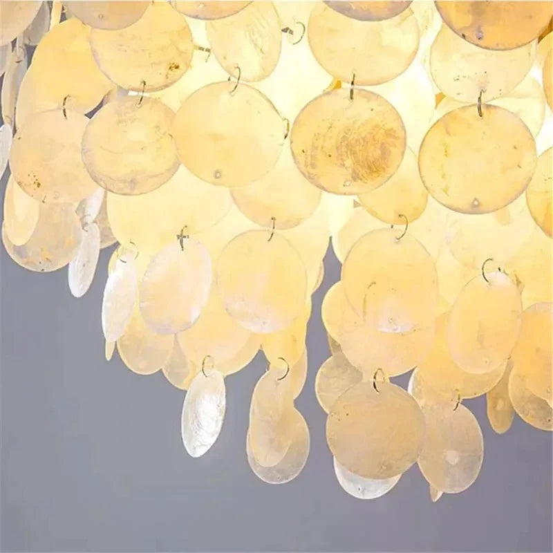 Afralia™ Nordic Luxury Shell Chandelier for Dining Room and Living Room Lighting