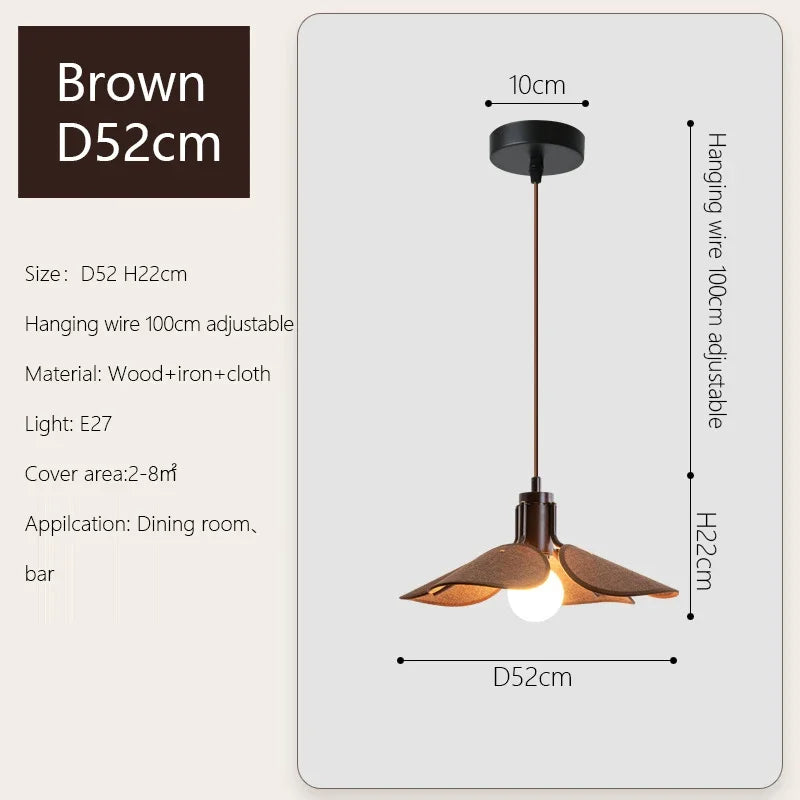 Afralia™ Petal Fabric LED Pendant Light for Dining Room Chandelier