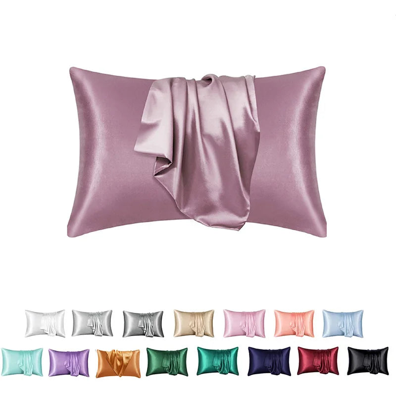 Afralia™ Silky Satin Pillowcase: Soft, Comfortable, High-End Solid King Queen Pillow Cover