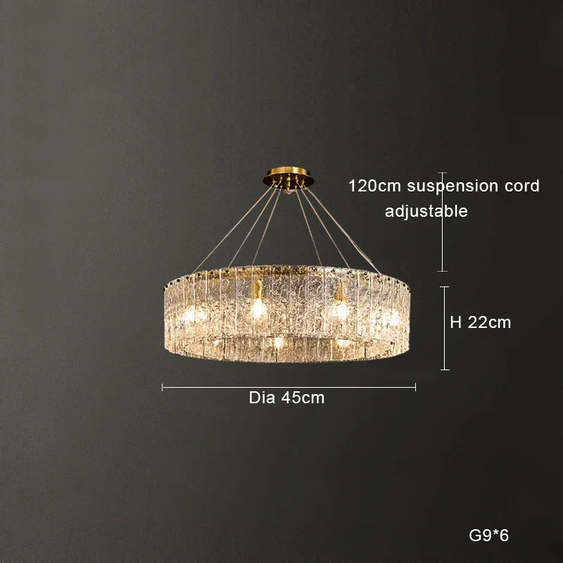 Afralia™ Clear Glass LED Chandelier: Modern Luxury Living Room Art Deco Ceiling Light
