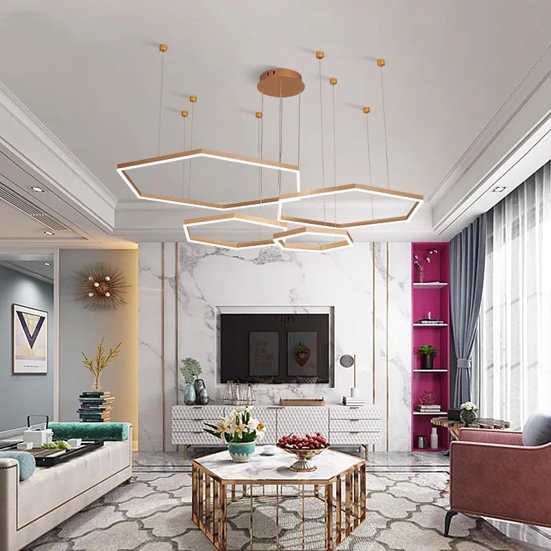 Afralia™ Modern Pendant Lights Indoor Lighting Chandelier LED Ceiling Lamp