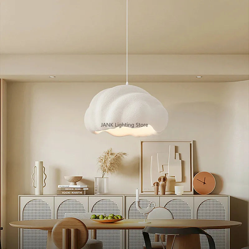 Afralia™ Cream Wabi Sabi LED Pendant Chandelier - Elegant Dining Room & Bedroom Decor