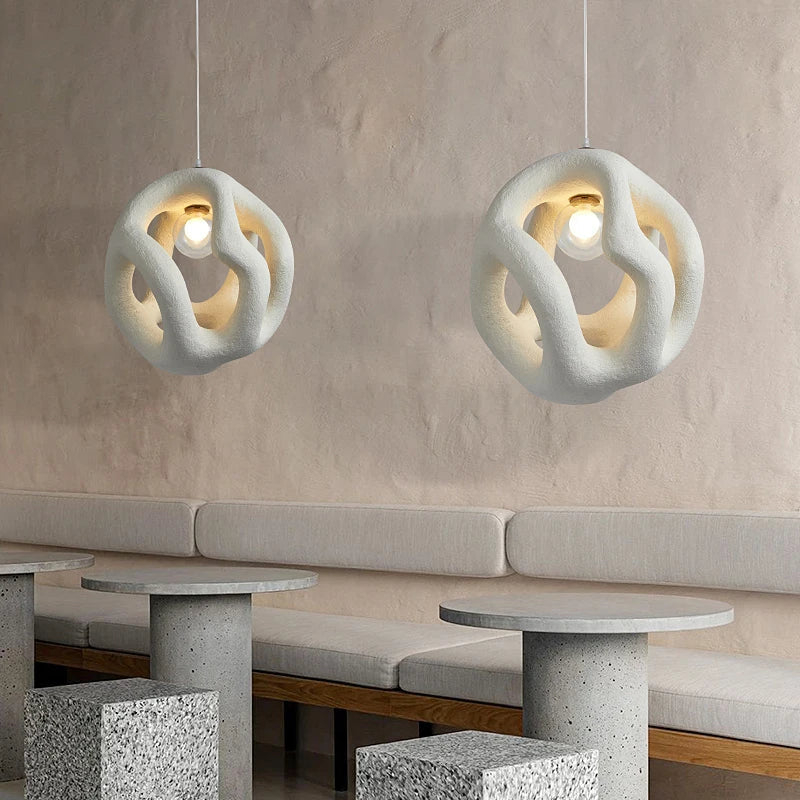 Afralia™ Wabi Sabi LED Chandelier: Nordic Handmade Japan Style Pendant Lamp for Kitchen Island