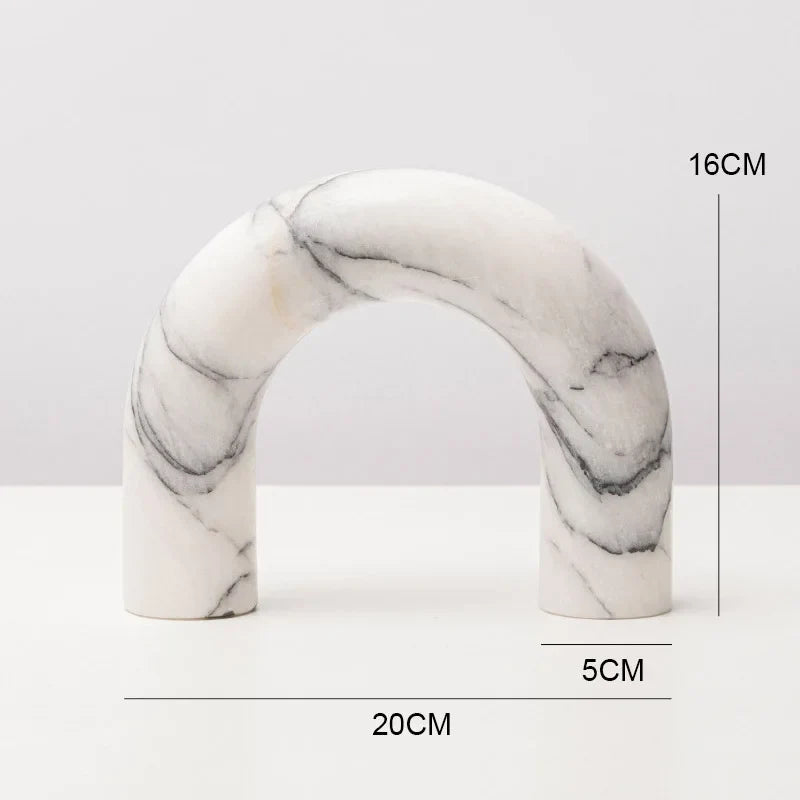 Travertine Marble Arch Decor by Afralia™ for Stylish Home Accents