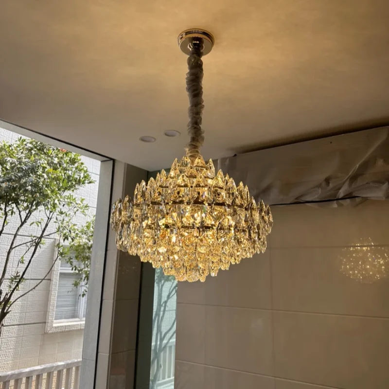 Afralia™ Crystal Pendant Light - European Style LED Dining Room & Bedroom Fixture