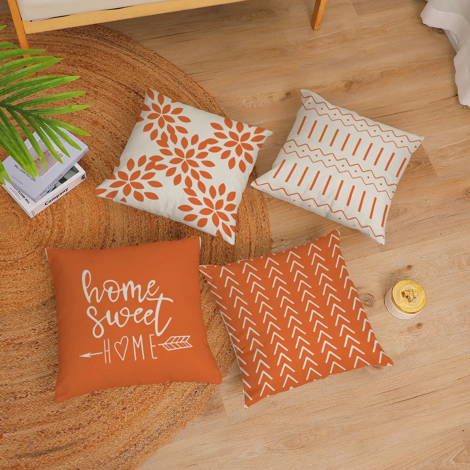 Afralia™ Geometric Yellow Linen Pillow Cover for Modern Décor 45x45cm