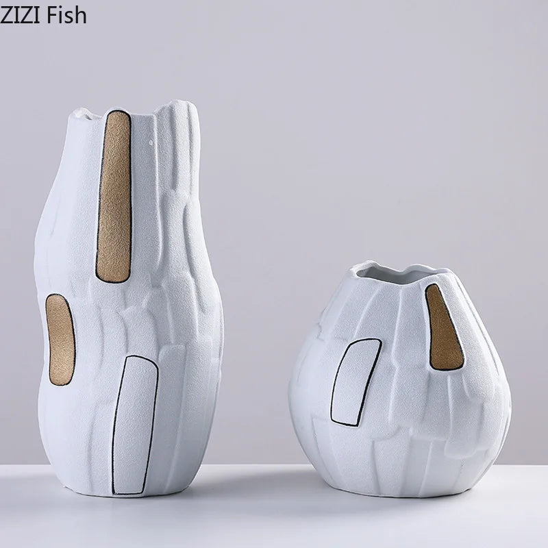 Afralia™ Modern Ceramic Vase Plant Pot for Table Decoration and Floral Arrangement