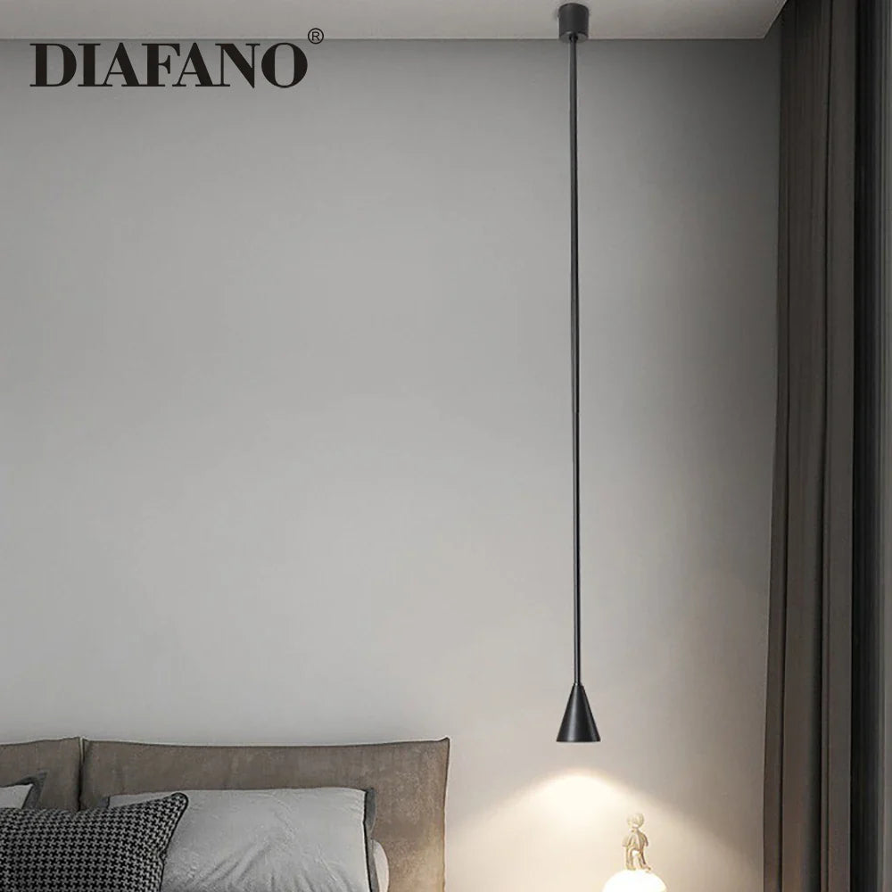 Afralia™ Minimalist Copper Pendant Lights Adjustable Gold Black Hanging Lamp