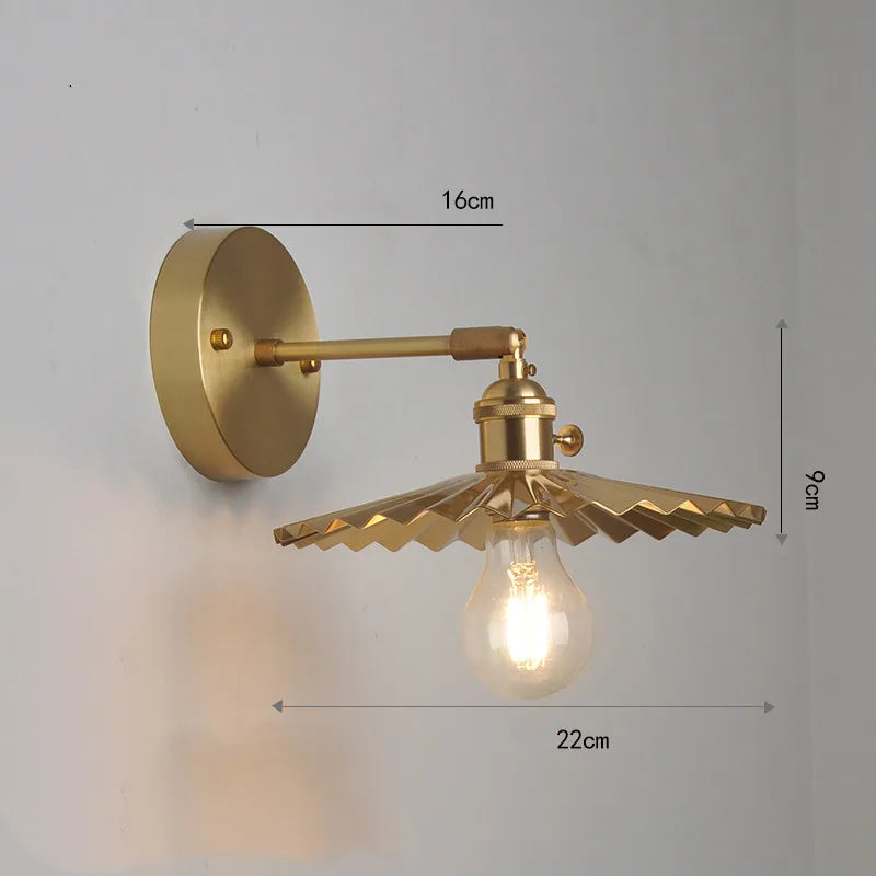 Afralia™ Nordic Copper LED Wall Sconce for Home Decor and Indoor Lighting