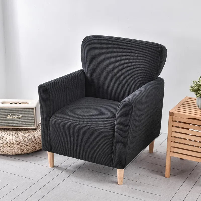 Afralia™ Fleece Thick Chair Cover Solid Color Stretch Sofa Slipcover