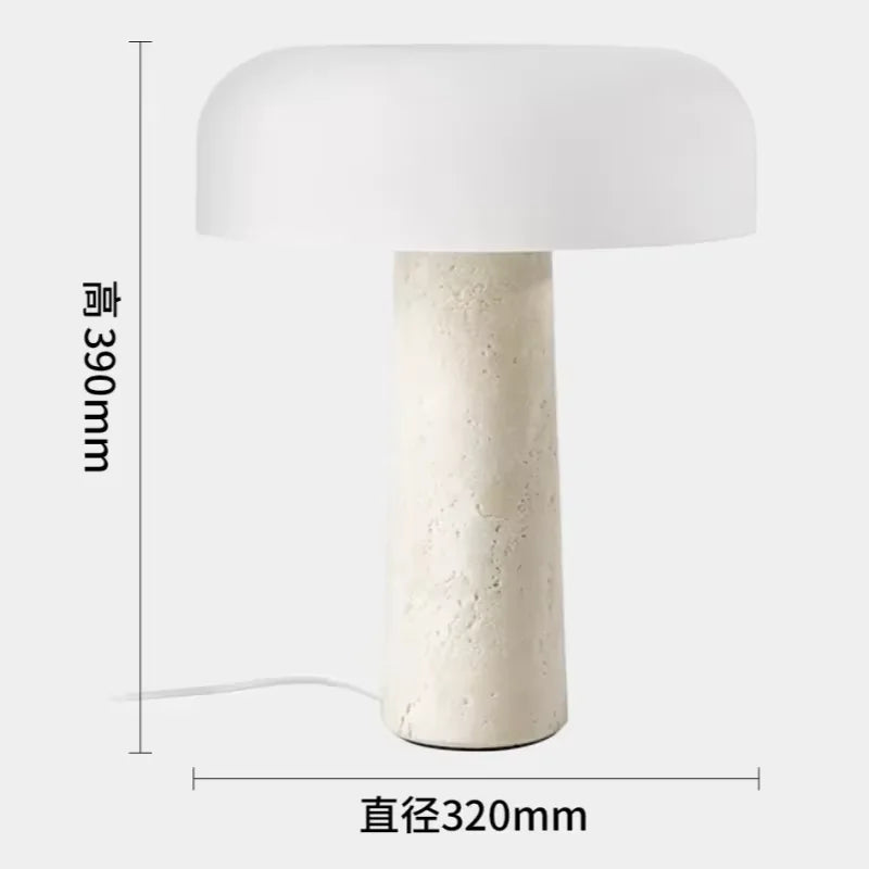Afralia™ Cream Marble Table Lamp: Modern LED Bedroom Lighting Fixture