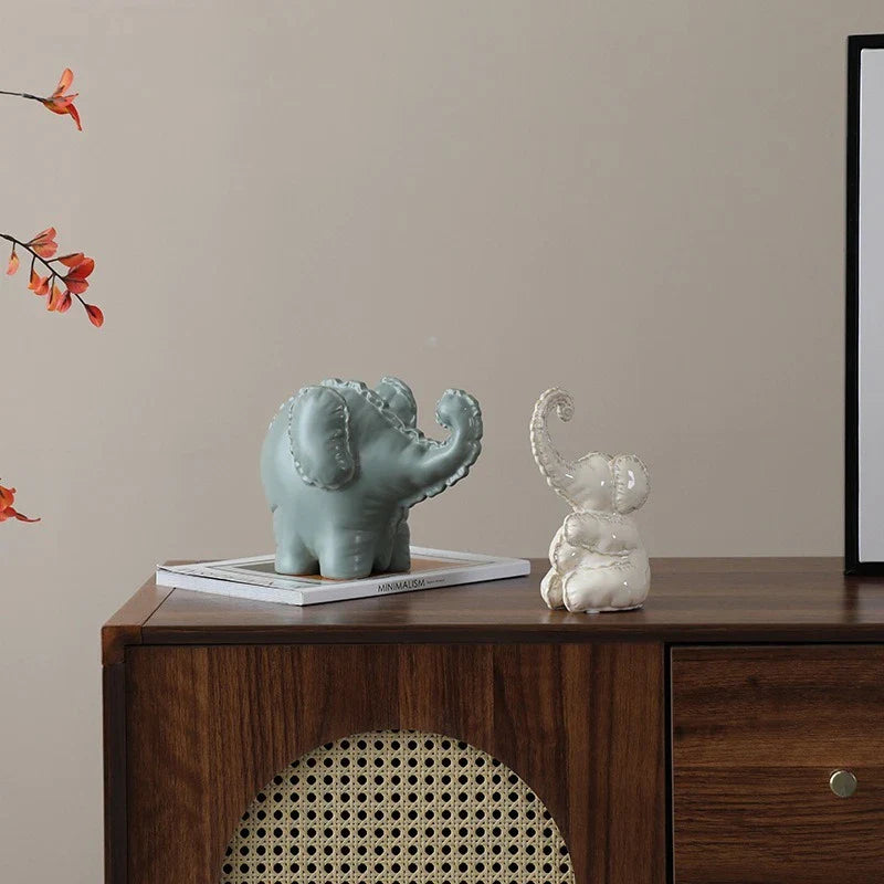 Afralia™ Elephant Abstract Bubble Sculpture Home Decor Figurine