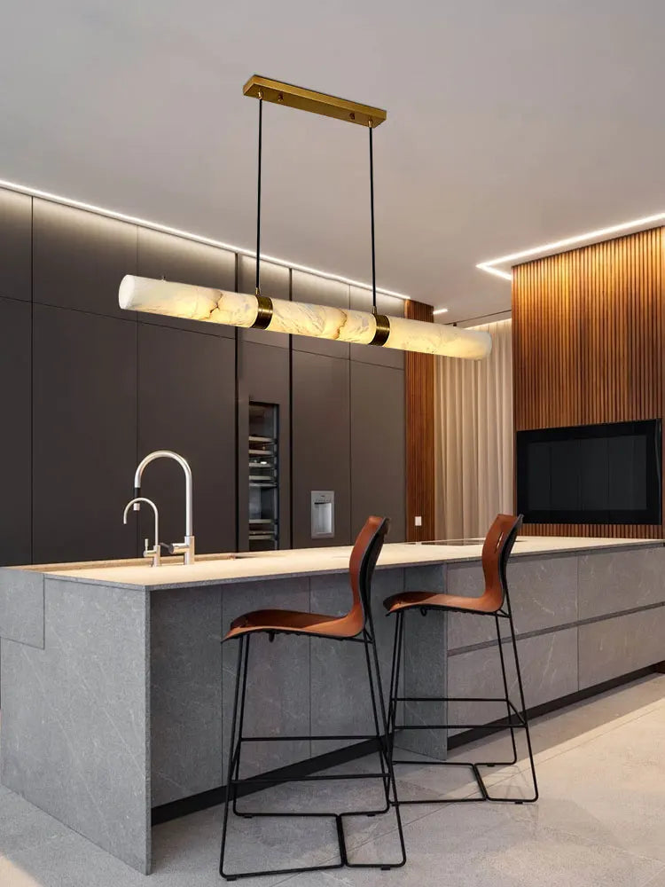 Afralia™ Black Silver Lucite Cylinder Pendant Light - Adjustable Hanging Ceiling Fixture