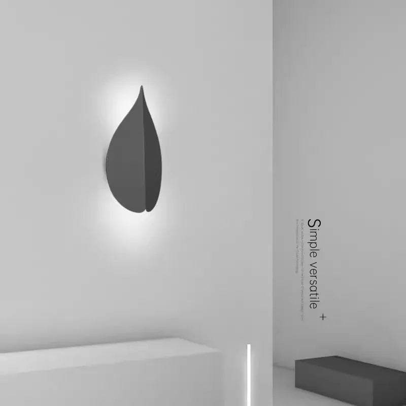 Afralia™ Leaf Design LED Wall Lamp for Modern Living Room and Bedroom
