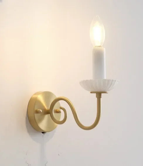 Afralia™ Cream White Led Chandeliers, Retro Copper Pendant Light for Home Decor