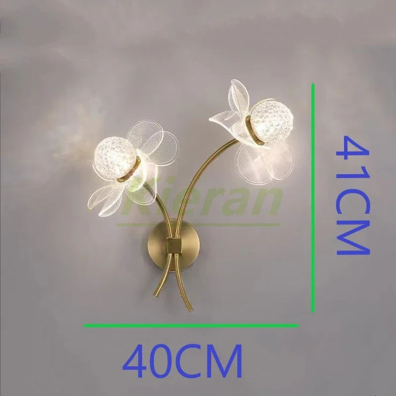 Afralia™ Sunflower LED Wall Lamps, Nordic Modern Flower Wall Lights for Bedroom, Living Room Decor