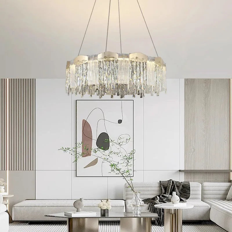 Afralia™ Crystal Ceiling Chandelier: Modern Luxury Lighting for Living Room, Dining Room, Bedroom