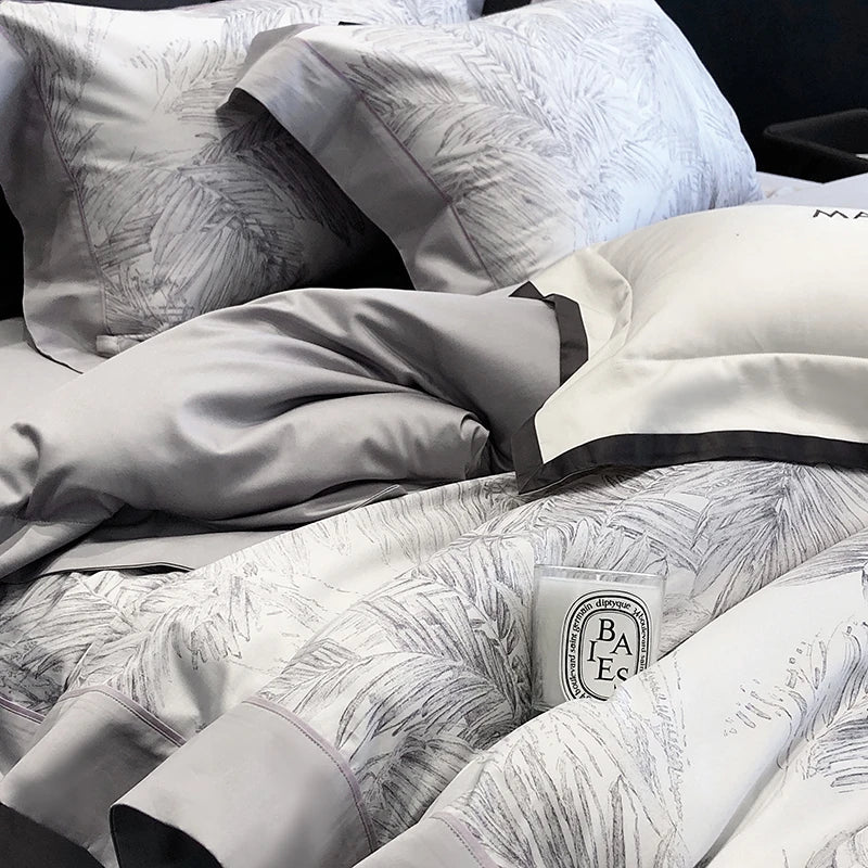 Afralia™ Egyptian Cotton Bedding Sets: Queen King Ru Sizes - Luxe Bed Linens