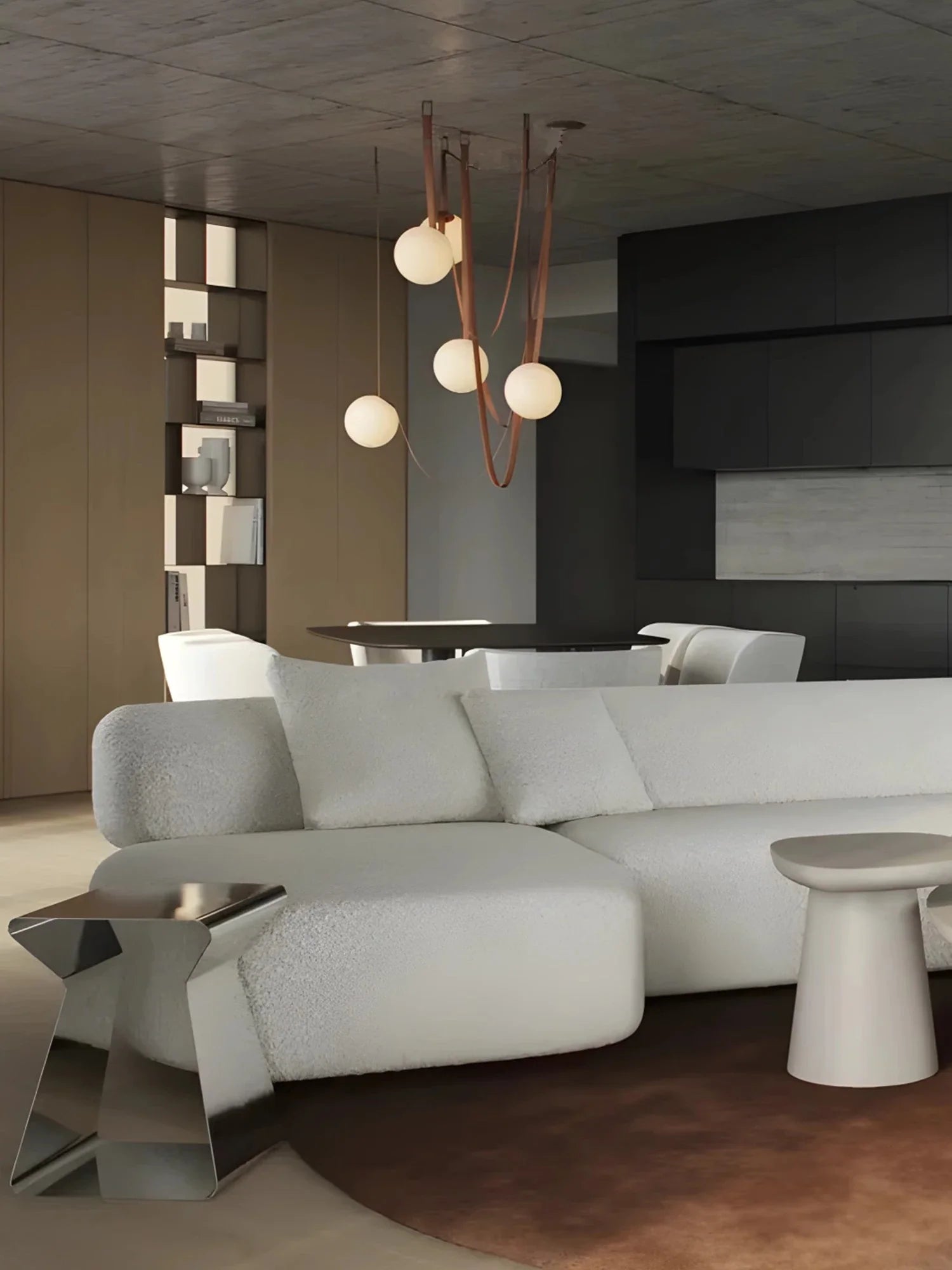 Afralia™ Modern Glass Fabric Ceiling Chandelier - DIY Installation Strip Light Fixture