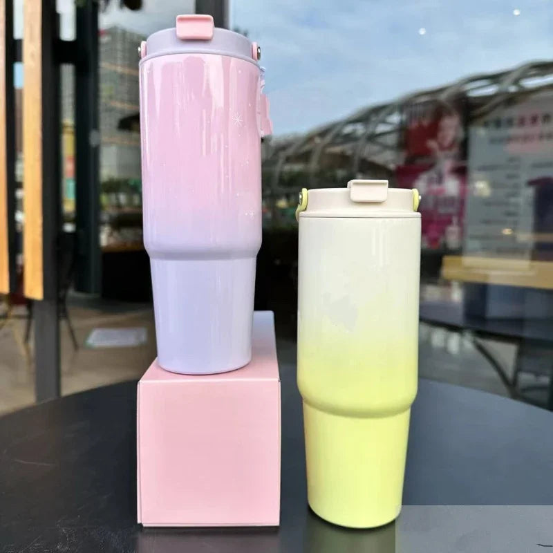 Afralia™ Stainless Steel Insulated Thermal Coffee Cup Water Bottle Mug Thermos Tumbler